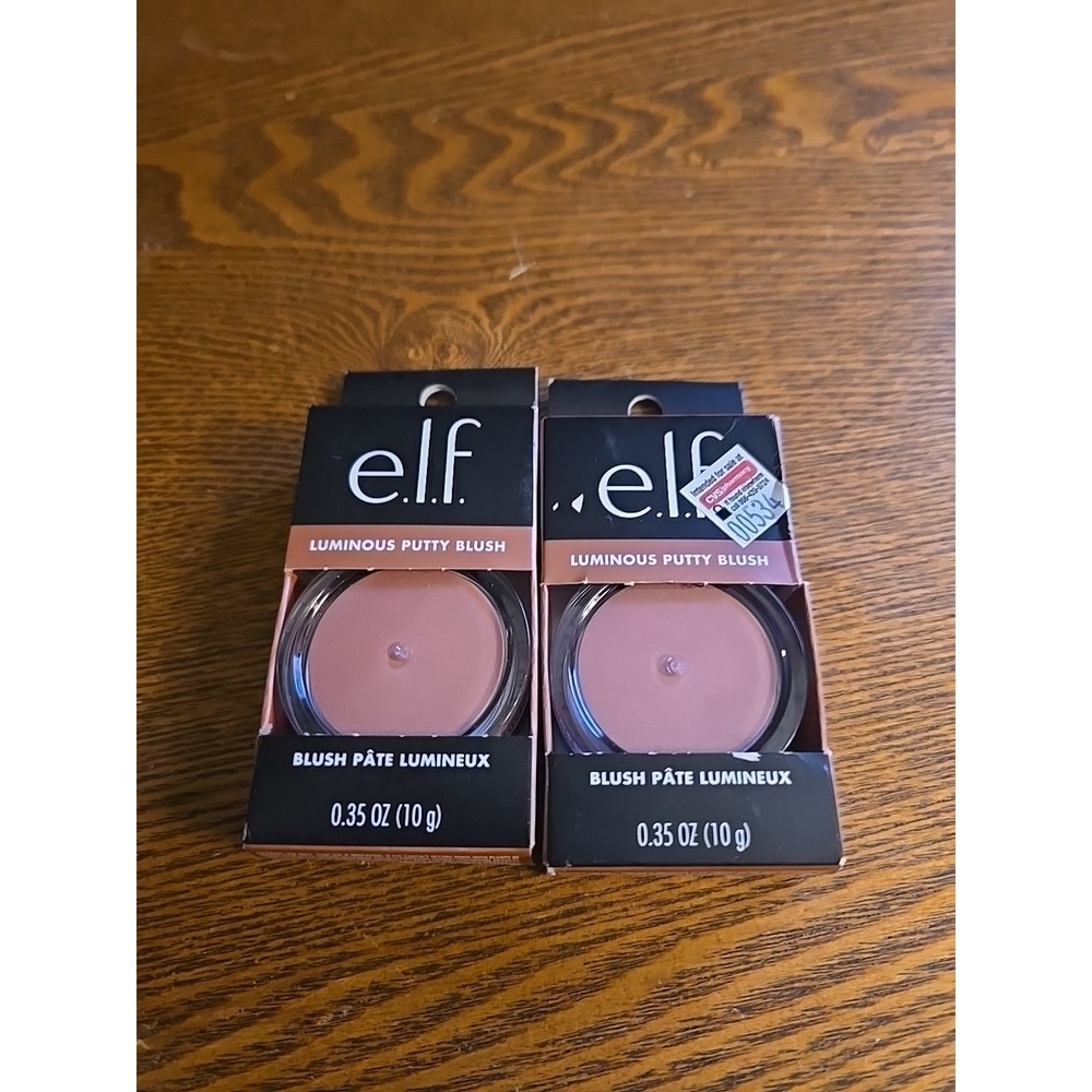2X e.l.f. Luminous Putty Blush Maui Cream To Powder Makeup